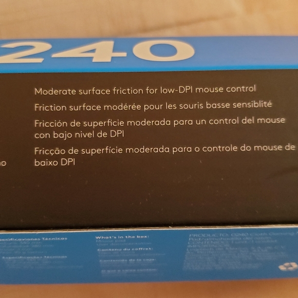 LOGITECH G240 Gamers Mouse Pad, Cloth - New in Box - Picture 4 of 6